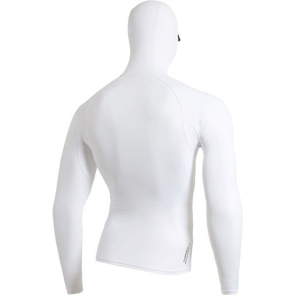 2026 Florence Marine X Mens Long Sleeve Hooded Rash Vest FMSS00030 - White